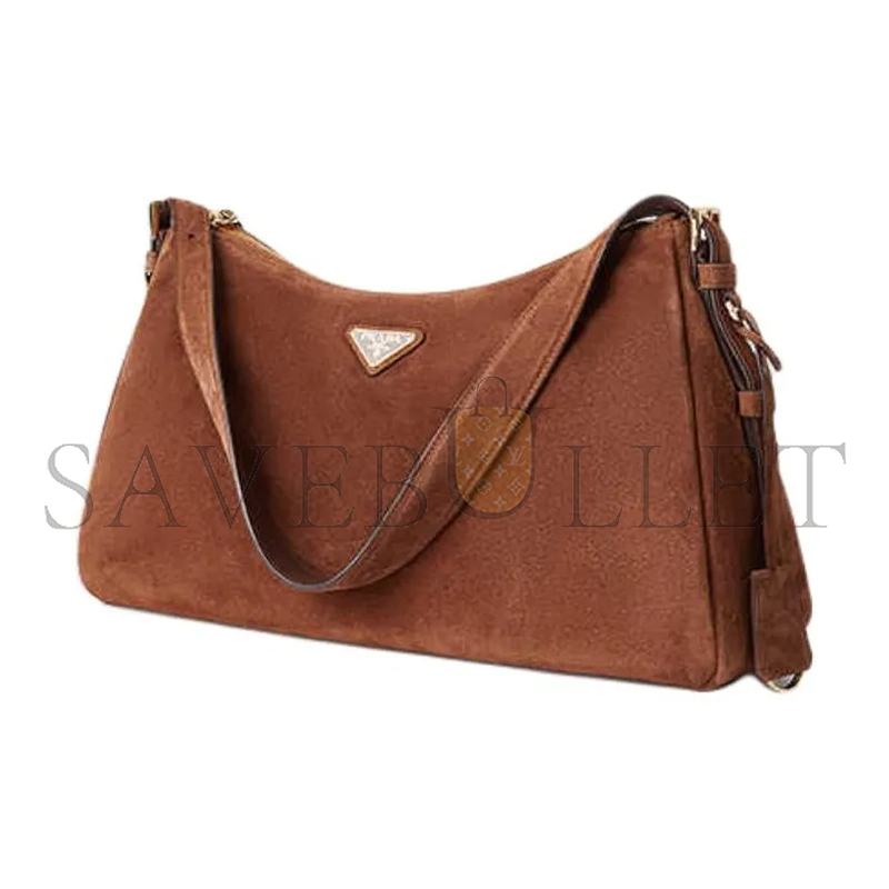 Pra*a aimÉe large suede shoulder bag 1bc228 01 (39*23*12cm))